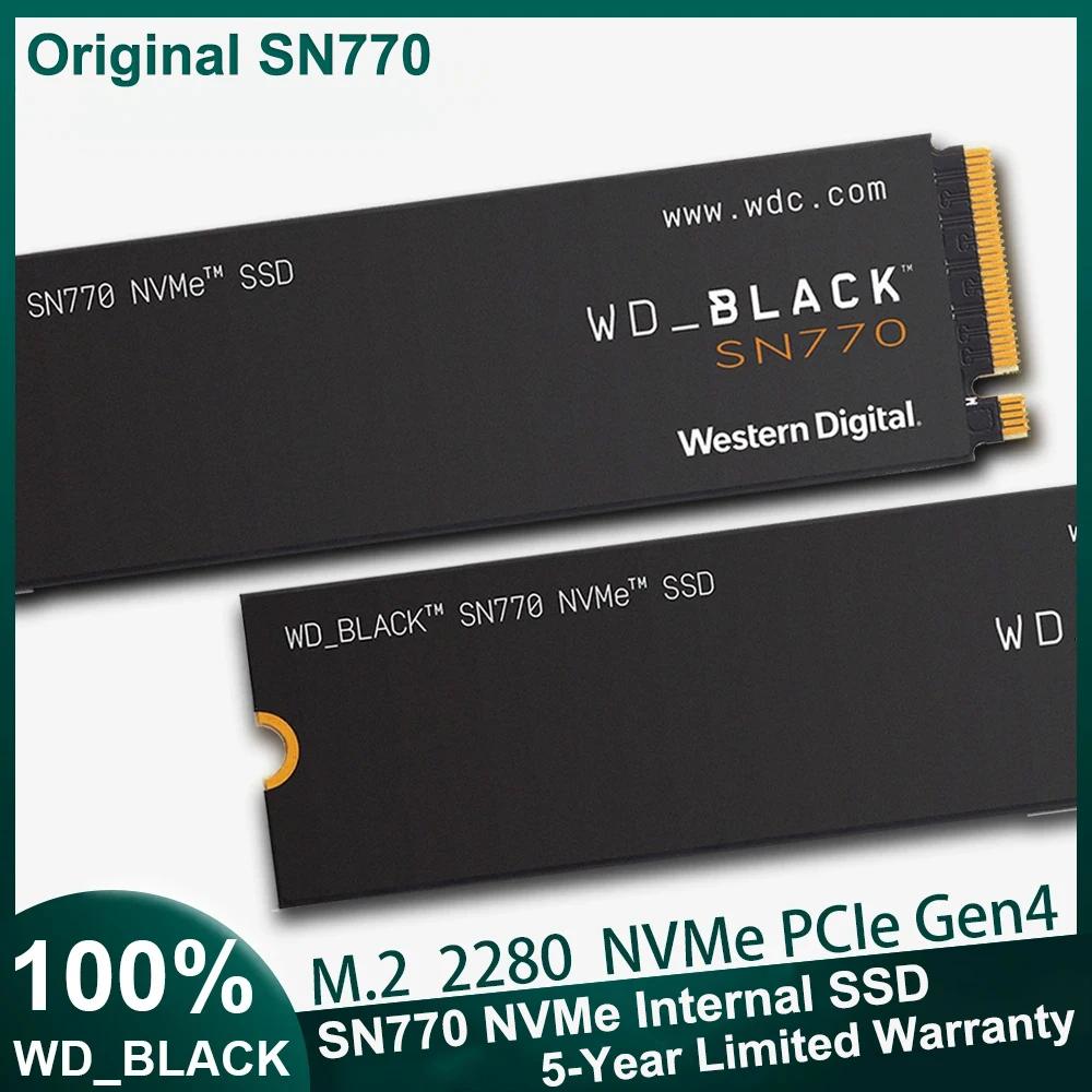   WD_BLACK SN770 NVMe SSD 500GB NAND  ָ Ʈ ̺ Gen4 PCIe M.2 2280, PC ƮϿ SSD 